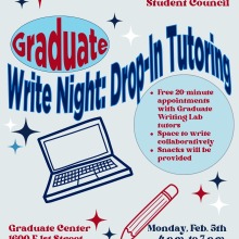 Flyer for Graduate Write Night event on February 5 2024
