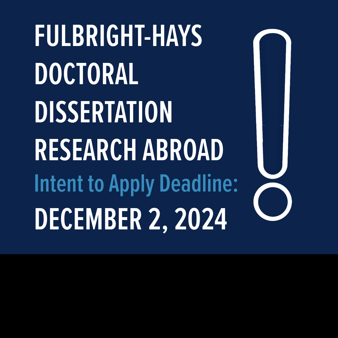 Ddra Fulbright-Hays Doctoral Dissertation Research Abroad Intent to Apply ...