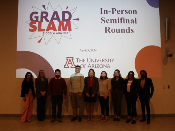 Group image of grad slam semi finalists. 