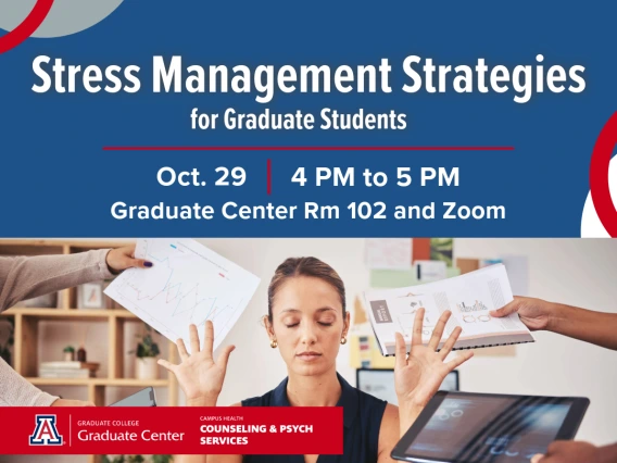 image promoting the Stress Management Strategies event