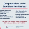 Graphic listing the names of the Grad Slam 2025 Semifinalists.