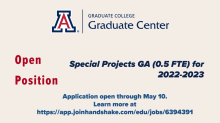 Graduate Center Open Position: Special Projects GA